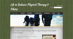 Desktop Screenshot of lifeinbalancephysicaltherapy.com